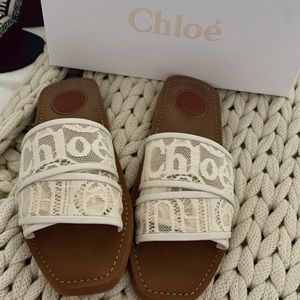 Chloe woody lace sandals